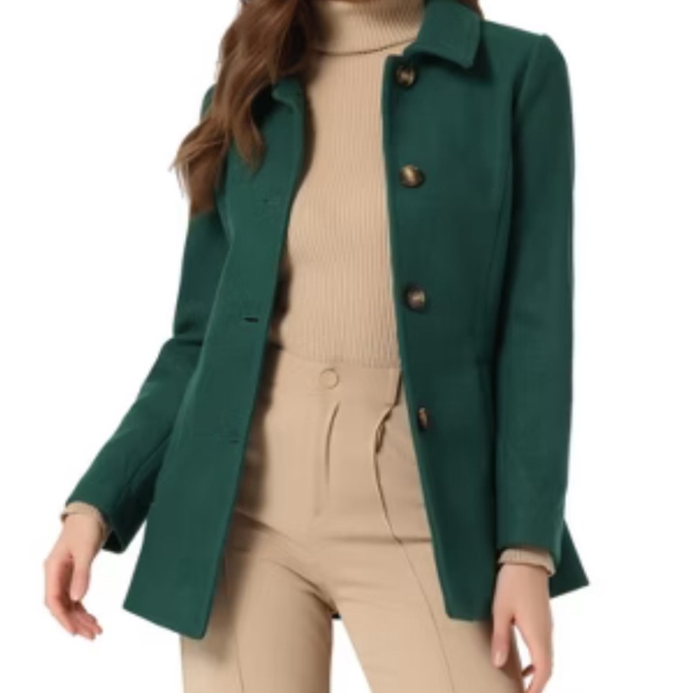 Ralph Lauren Forest Green Wool Coat 4